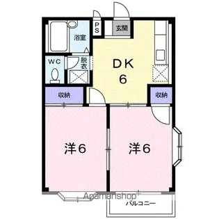 エルディムおおすみB【2階】の間取り