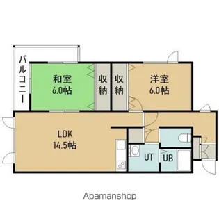 スカイビーンズ鍛治【2階】の間取り