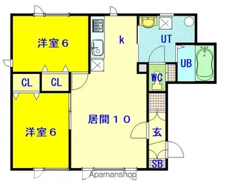 フェルメールⅢ【2階】の間取り