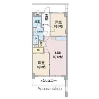 グリーンシティ瑞穂【1階】の間取り