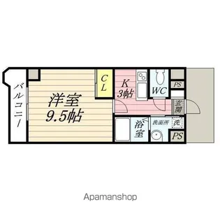 プログレス八乙女【3階】の間取り