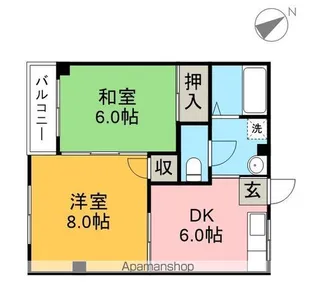 メゾン王子谷【2階】の間取り