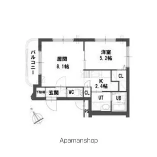 グランメールアカシア通【3階】の間取り
