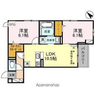 フォンテーヌ C【2階】の間取り