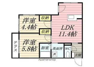 ブランシャール学園前【1階】の間取り