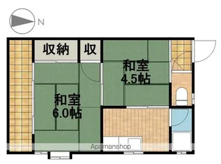 コーポ中津川【2階】の間取り