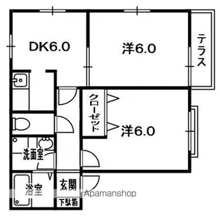サクラマンション22【1階】の間取り
