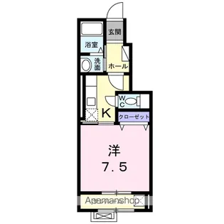 アンソレイエⅢ【1階】の間取り