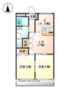 クレストールイン【2階】の間取り