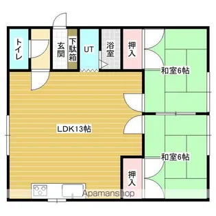 大和コーポA【2階】の間取り