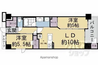 ファインレジデンス京都五条通【314号室】の間取り
