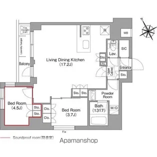 コンフォリア・リヴ平井MUTIO【2階】の間取り