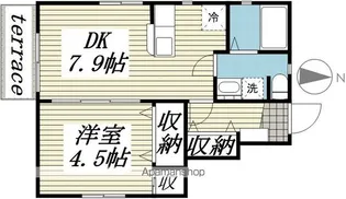 ディアコート鷹乃杜【1階】の間取り