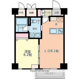 KAYA SUMI TOPIA【406号室】の間取り