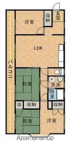 メゾンアイサン助信【401号室】の間取り