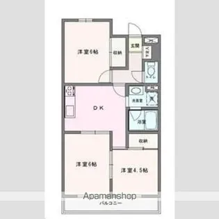 エルベール新町Ⅰ号館【3階】の間取り