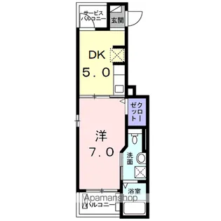 ボヌール・シュン【2階】の間取り