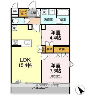 CINZA若林【4階】の間取り