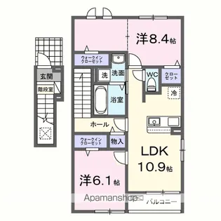 エースガーデン Ⅰ【2階】の間取り