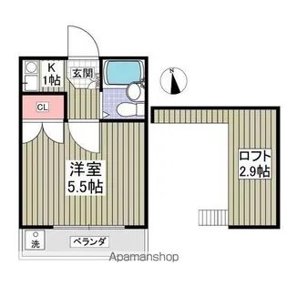 ブラウン第4【2階】の間取り