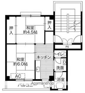 ビレッジハウス余座2号棟【403号室】の間取り