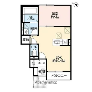 シャトームラシュウⅢ【1階】の間取り
