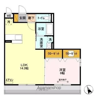 レジデンス三郷 Ⅰ号館【1階】の間取り