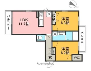 ベレオ リラフォートⅡ【1階】の間取り