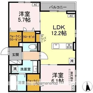 CLASSEUM仙台小田原 III【3階】の間取り