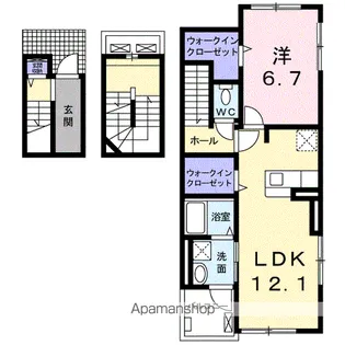 モン・プリエール B【3階】の間取り