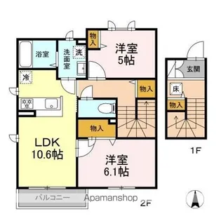 ルシエ【2階】の間取り