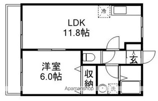メゾンときわ【202号室】の間取り