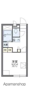 レオパレスグリーンヒルズ3【105号室】の間取り