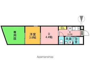 ゲレンデヴァーゲン森松【101号室】の間取り