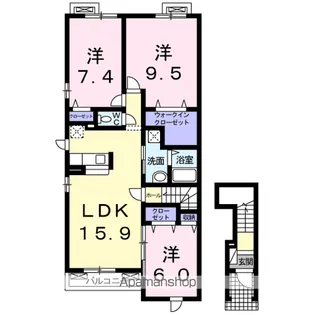 エストランリーダー【2階】の間取り