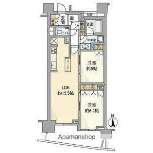 プラウド高田馬場【9階】の間取り