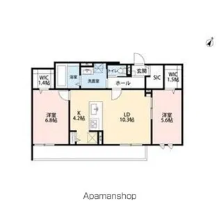 アルモクレール【2階】の間取り