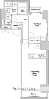 HALUWA芝公園【6階】の間取り