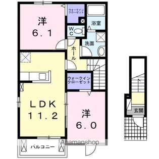 サンシャイン西浦 B【2階】の間取り