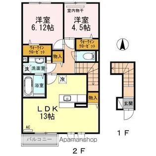 ソリスガーデン【2階】の間取り