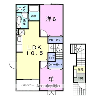 ソレイユY・O【2階】の間取り