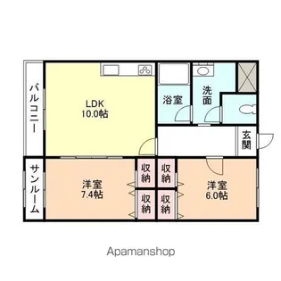 クレストフォルム上富居【3階】の間取り