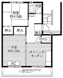 ビレッジハウス台宿2号棟【405号室】の間取り