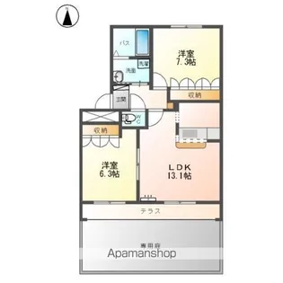 ETRE HEUREUX Ⅰ(エートル ウルー )【101号室】の間取り