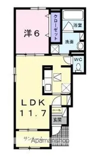 トレディア【1階】の間取り