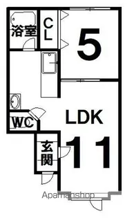 コーポリバーサイド328【205号室】の間取り