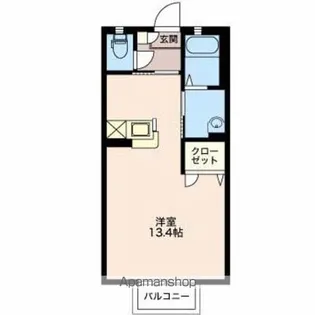クレールB【2階】の間取り