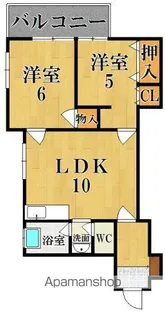 西ノ京ハイツ【1階】の間取り
