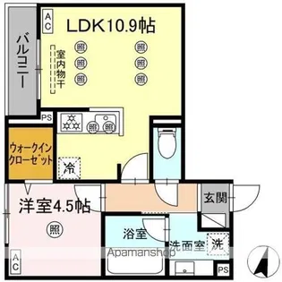 ディアライズ綾羅木本町 A棟【3階】の間取り