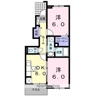 ヴァ・ビレッジ【1階】の間取り